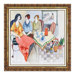 Late 20th Century Three's A Crowd, Itzchak Tarkay For Sale
