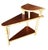 Mid-Century Modern 1950s Restored Mid-Century 3-Tier Wedge Side Lamp Table W/ Mahogany Tops For Sale - Image 3 of 10