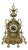 Vintage French Style Clock in Brass For Sale