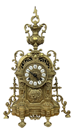 Vintage French Style Clock in Brass