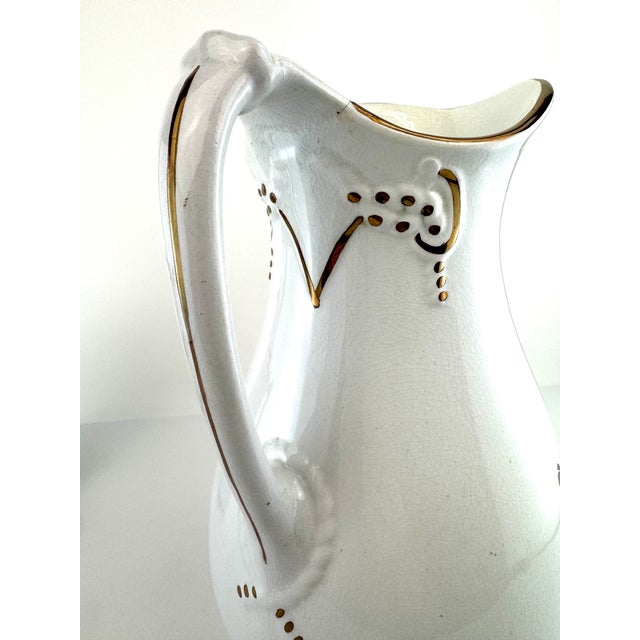 Antique English Ironstone Pitchers Set of 2 Wedgwood & Co and Anthony Shaw For Sale In Little Rock - Image 6 of 17