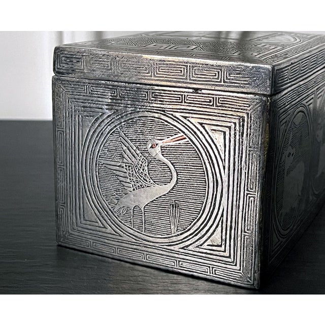Fine Korean Iron Box with Silver Inlay Joseon Dynasty For Sale In Atlanta - Image 6 of 18