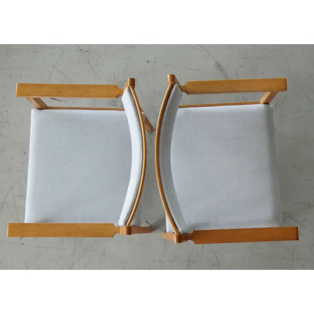 Cream Borge Mogensen Pair of Model 3242 Oak Side or Armchairs for Fredricia For Sale - Image 8 of 11