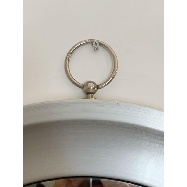 Metal Round Wall Mirror by Sergio Mazza for Artemide, Italy, 1970s For Sale - Image 7 of 8