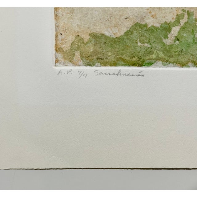 Philip Pearlstein, American Modernist Sacsahuaman Landscape Aquatint Etching Philip Pearlstein, 1979 For Sale - Image 4 of 5