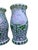 Vintage Mosaic Glass Rose Flower Glass Hurricanes- A Pair For Sale In Charlotte - Image 6 of 14