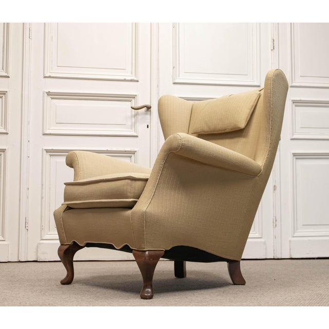 Wingback Lounge Chair by Ernst Kühn for Lysberg Hansen & Therp, Copenhagen, 1930s For Sale - Image 12 of 12