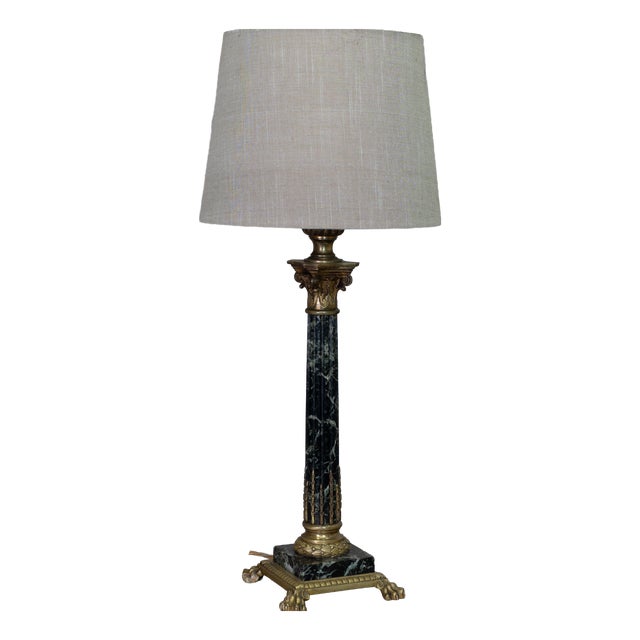 Vintage Marble Table Lamp, 1930 For Sale