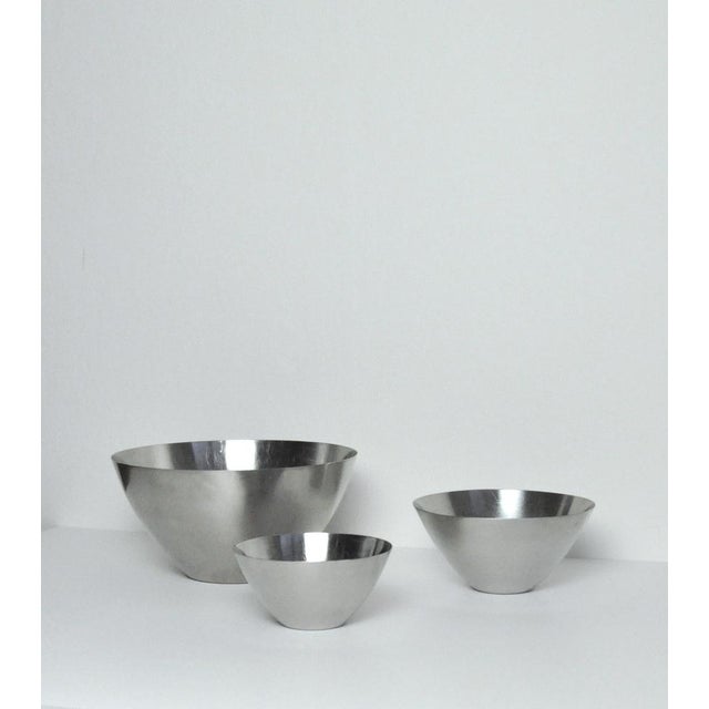 Stainless Steel Bowls from Lundtofte, Denmark, 1960s, Set of 3 For Sale - Image 4 of 12