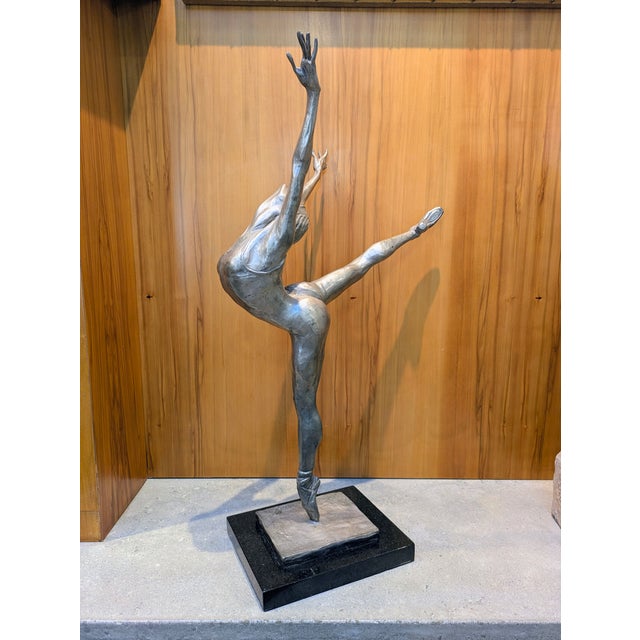 l.e. Bronze Sculpture: "Arabesque" Signed by Rebecca Clark (138/500) For Sale - Image 4 of 11