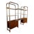Founders Walnut, Chrome and Glass Shelving Unit, Jack Cartwright For Sale
