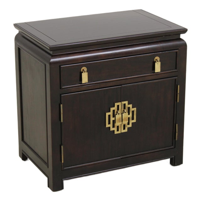 Century Chinese Style Mahogany Nightstand For Sale
