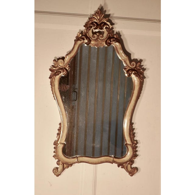 Baroque Italian Carved and Painted Console Mirror, 1870s For Sale - Image 3 of 8