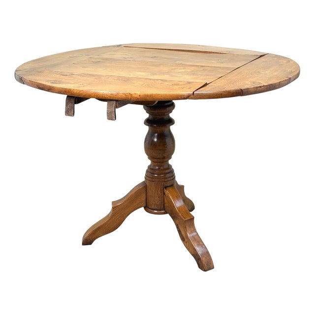 French Provincial Elm Dropleaf Centre Table, 1850s For Sale