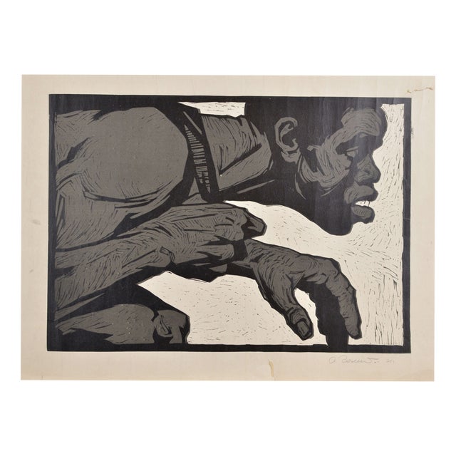 Albert Goltjakov, Quietly, 1961, Monotype For Sale