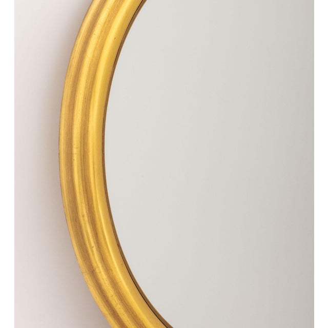 Modern Modern Giltwood Framed Oval Mirror For Sale - Image 3 of 5