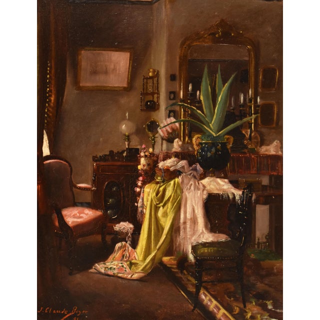 Claude Bayer, Man Paintings, 1891, Oil on Canvas For Sale - Image 3 of 10