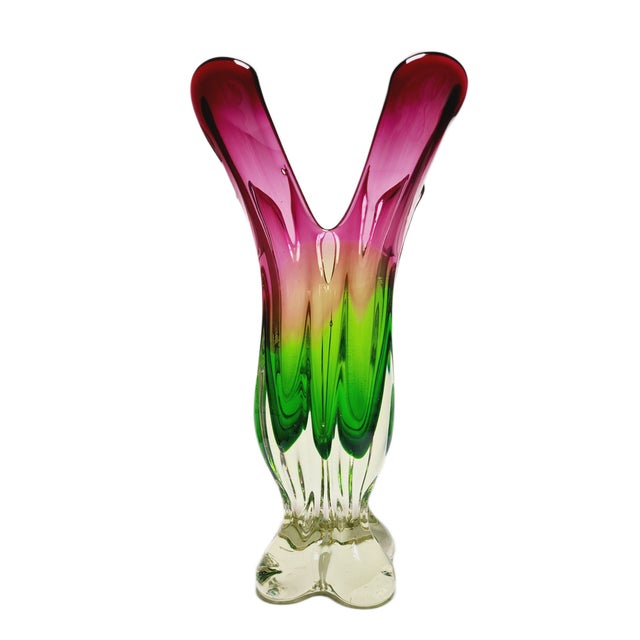 Mid-Century Modern Vase by J. Hospodka for Chribska Glassworks, Former Czechoslovakia, 1960s For Sale - Image 3 of 18