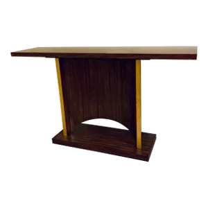 Theodore Alexander Modern Walnut Finished Marliss Console Table