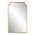 Scaallopped Corner Gold Vanity Mirror For Sale