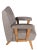 Wood Mid Century Lounge Club Chair in Original Textured Vinyl Upholstery For Sale - Image 7 of 10