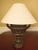 Gold & Bronze Wash Decorated Urn Lamp with Shade For Sale - Image 12 of 12