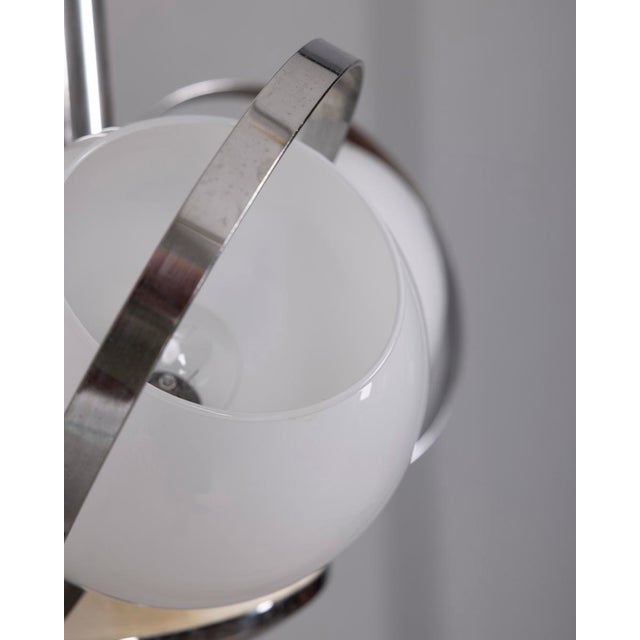 Vintage Space Age Italian Chandelier with Glass Lights, 1970s For Sale - Image 6 of 9