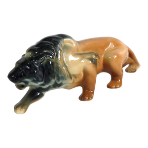 Vintage Robinson Ransbottom "Prowling Lion" Art Pottery Sculpture