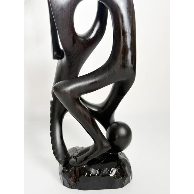 Wood Modernist Wooden Sculpture, France, 1980s For Sale - Image 7 of 12