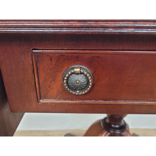 Drop Leaf Side Table in Mahogany, 1950s For Sale - Image 9 of 18