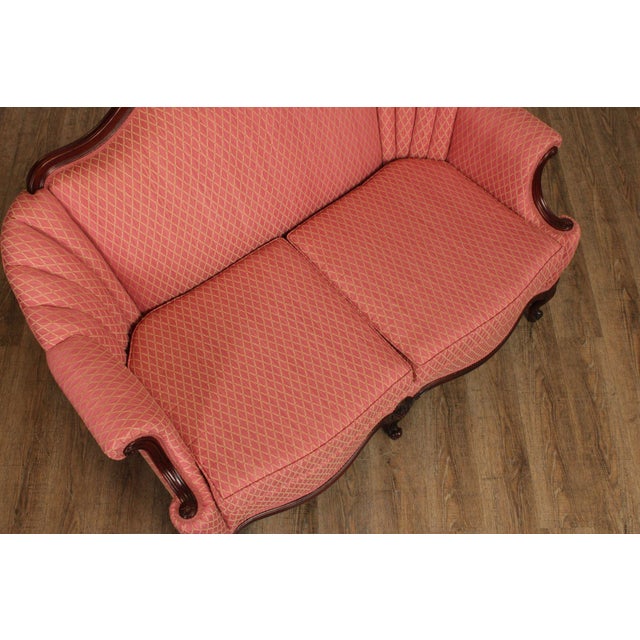 French Louis XV Style Mahogany Loveseat Settee For Sale - Image 10 of 12
