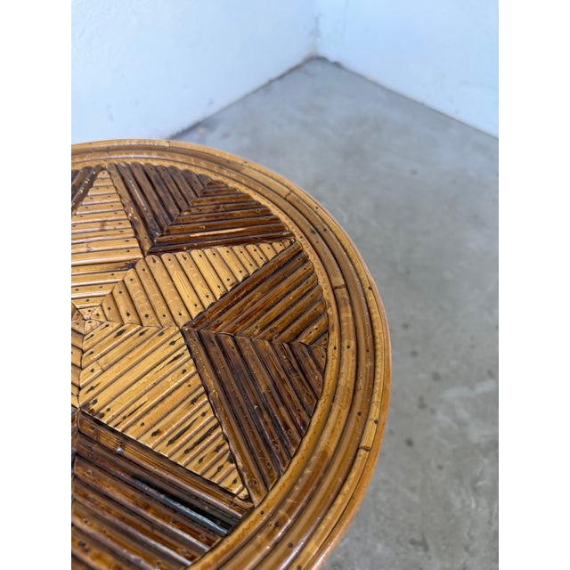 Star-Shaped Rattan Side Table, 1960s For Sale - Image 15 of 18