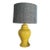 1970s Vintage Mid-Century Yellow Ginger Jar Ceramic Table Lamp For Sale