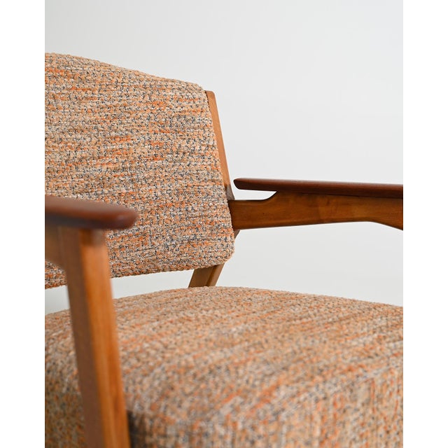 Scandinavian Lounge Chair in Beech and Teak, 1960s For Sale - Image 3 of 11