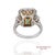 Metal Gia 18k (750) White Gold Natural Colombian Emerald and Natural Diamond Ring, Size 6 For Sale - Image 7 of 12