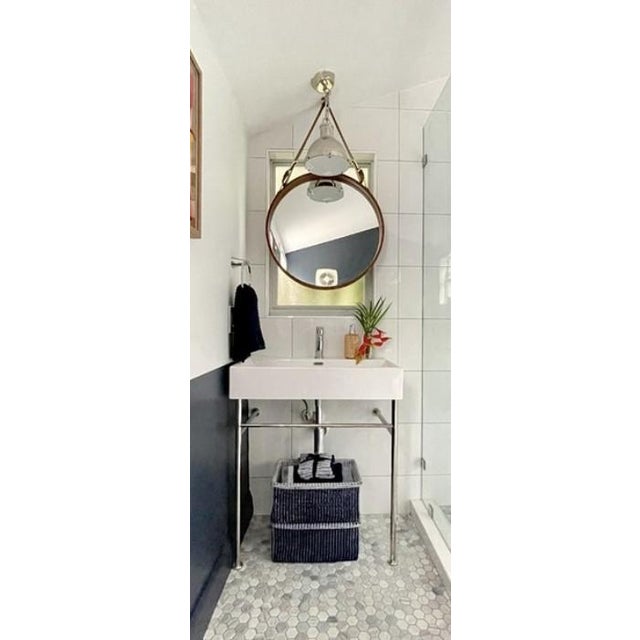 Brand New. Designer: Thomas O'Brien Hicks Small Dome Pendant. Finish Polished Nickel Finish. Wattage: 60 A19, Chain...