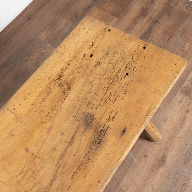 Wood 20th Century Rustic Coffee Table From Hungary For Sale - Image 7 of 11