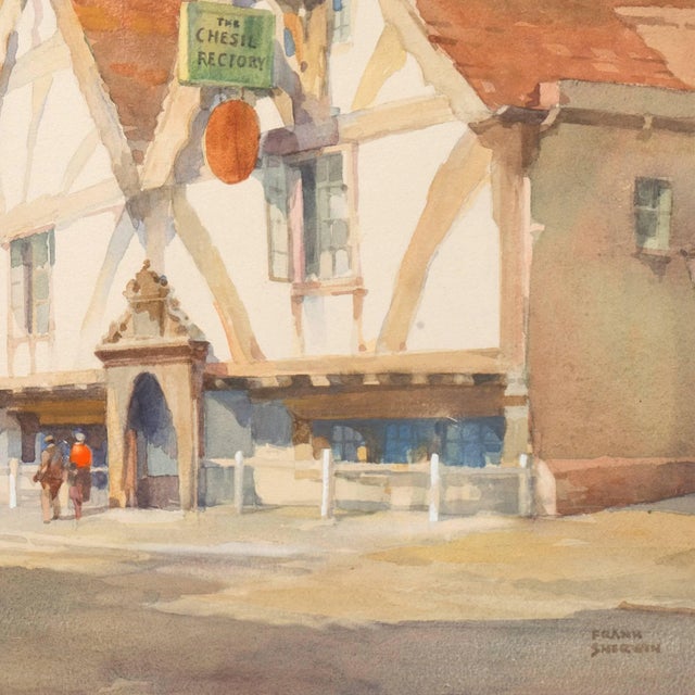 'A View of Broad Street, Winchester' by Frank Sherwin, Circa 1950 For Sale - Image 4 of 10