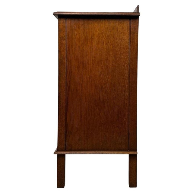 Antique English Edwardian Oak Buffet, 1890s For Sale - Image 10 of 11