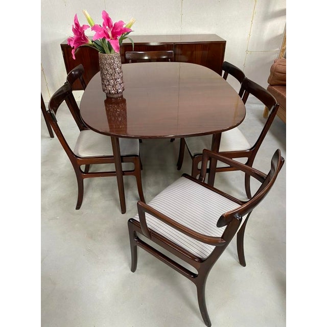 Rungstedlund Dining Table and Chairs by Ole Wanscher for P. Jeppesen, Denmark, 1970s, Set of 8 For Sale - Image 11 of 18