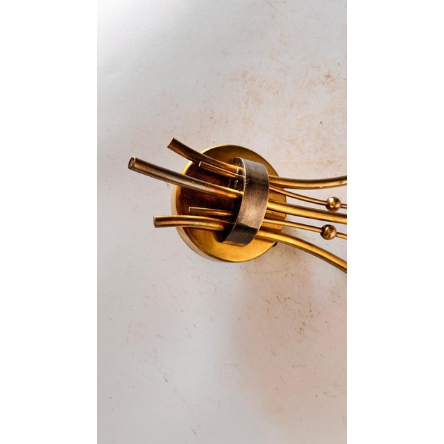 1960s Sconce in Brass Floral Pattern, Italy, 1960s For Sale - Image 5 of 11