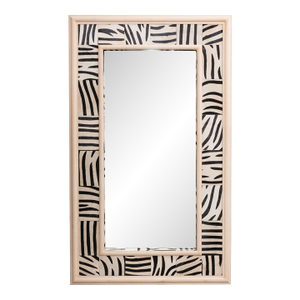Patched Faux Zebra Mirror by Mecox Gardens