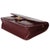 Animal Skin 25B Burgundy Quilted Patent Double Pocket Flap Bag For Sale - Image 7 of 9