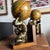 20th Century MCM Brass Hercules and Globe Bookends For Sale - Image 9 of 12
