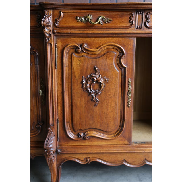 Antique French Marble Top Sideboard With Mirror Top For Sale - Image 6 of 9