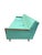 1960s Mid-Century Modern Turquoise & Walnut 2-Piece Sectional Sofa For Sale - Image 5 of 8