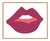 Kiss Me Magenta by Angela Chrusciaki Blehm in Gold Frame, Medium Art Print For Sale