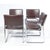 Vintage Leather and Chrome Dining Chairs, circa 1970s - Set of 4 For Sale - Image 4 of 4