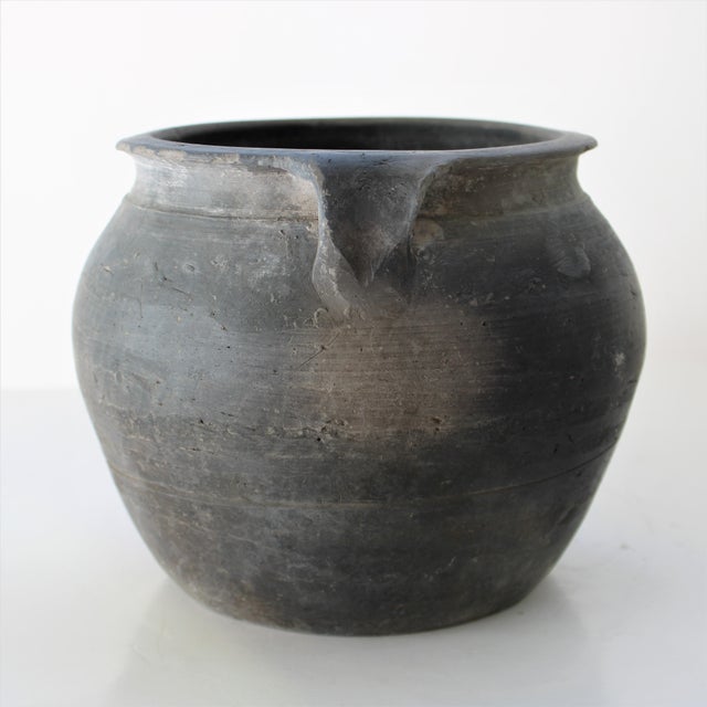 Vintage Distressed Pottery Cachepot W/Handles Chairish