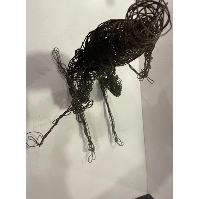 Vintage Mid-Century Wire Skier Sculpture — Brutalist Ski Lodge Decor Figure For Sale In Philadelphia - Image 6 of 7